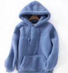 Unisex Fleece xxxl Sherpa Fur Lined Hoodie Embroidery Warm Fluffy Hoodie
