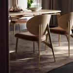 High Back Comfortable Upholstered Dining Chairs Modern Metal Dining Chairs