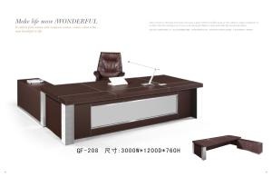 Wholesale luxury leather office boss table furniture/luxury leather office boss desk furniture from china suppliers