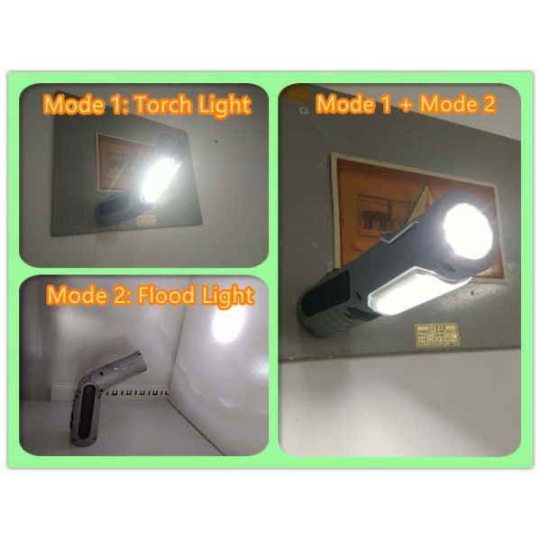 Battery Powered Handheld LED Inspection Light With Torch Light And Magnet