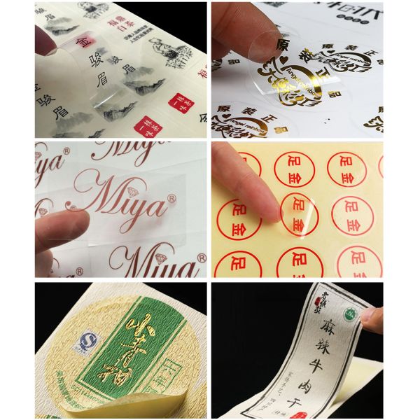 Manufacturers Custom Private Brand Name Printing Logo Adhesive Roll Labels Stickers for Packaging