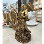 Bronze Guan Gong Statues Brass Guan Yu Kwan Kung Life Size China Martial Saint