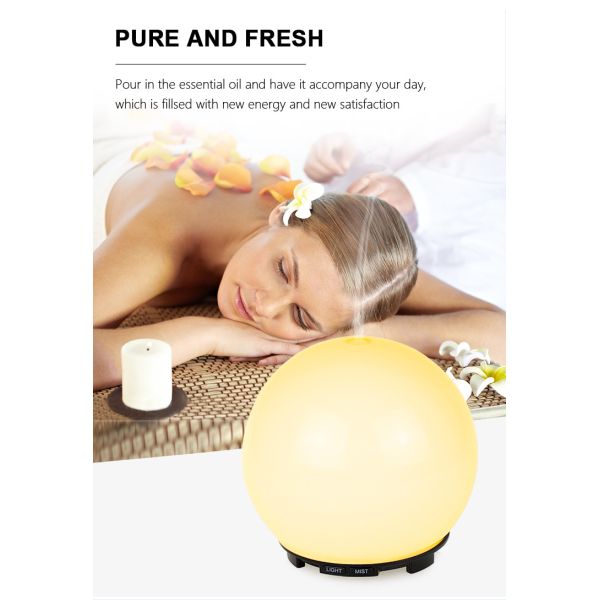 Waterless 9W 200ml Glass Aroma Diffuser With Cool Mist