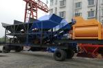 30kw * 2 YHZS75 Mobile Concrete Batching Plant 75m3 / H Capacity 12 Months