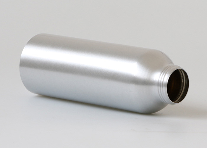 Cosmetic Foam Aluminum Pump Bottles 300ml 500ml Silver Color Large Size