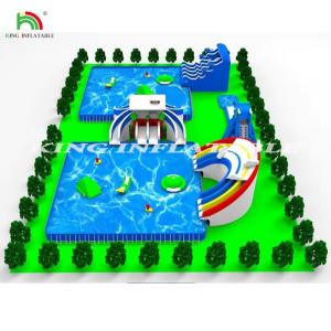 Wholesale Customized Land Water Amusement Equipment Pool Slides Outdoor Inflatable Water Park from china suppliers