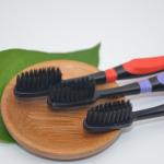 Adult Children Bamboo Toothbrush Charcoal Biodegradable Disposable