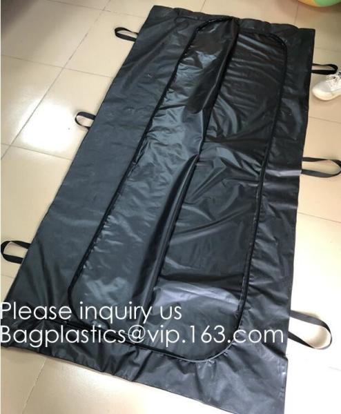 Body Bags, CE Death Body Bag For Virus Infected Patient Black Body Mortuary Bags