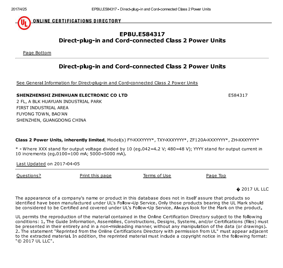 Shenzhen Keysun Technology Limited Certifications