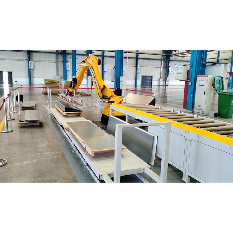 Composite Board Stacking Three Axis Robotic Palletizer with Auto Feed System