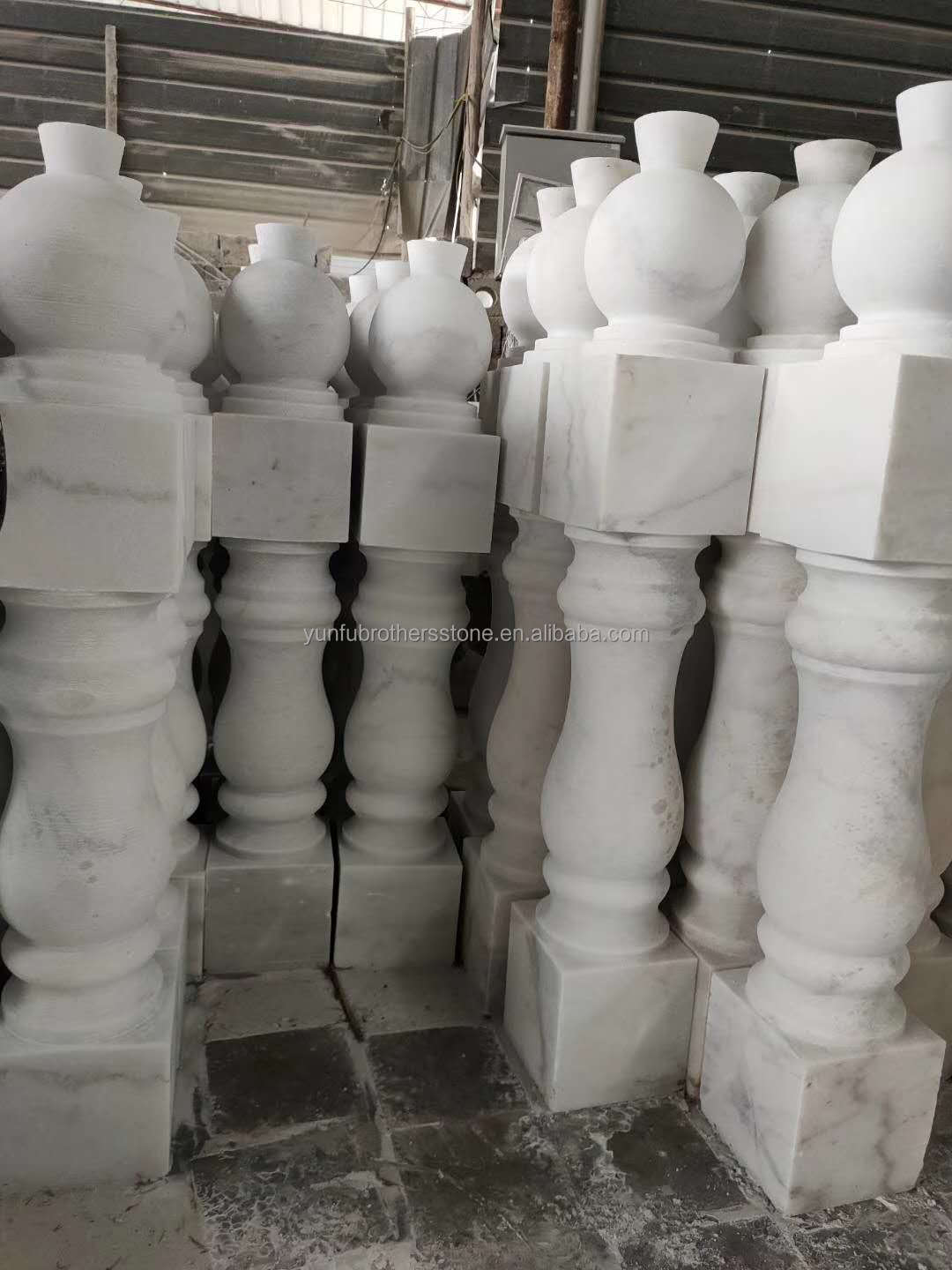 Cut-To-Size Modern White Natural Stone Square Pillar Polished Column for House Upgrade