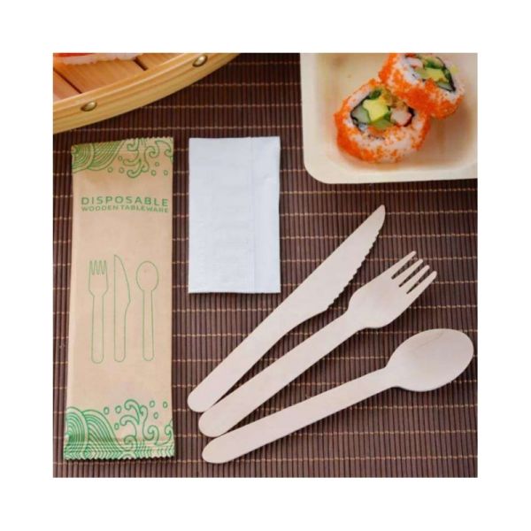 Disposable Bamboo Compostable Cutlery Versatile Natural Color Customized