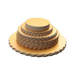 9 Inches Round Gold Embossed Drums Cake Cardboard Base