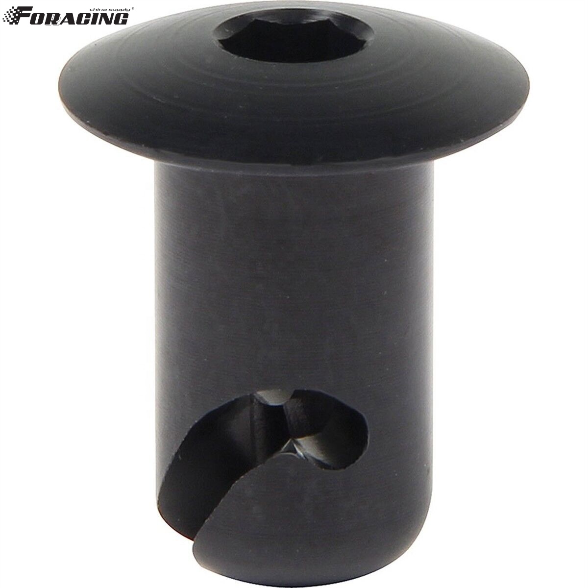 Universal OE NO. 7/16" Aluminum Dzus Button Dome Allen Head Quarter Turn Fasteners 0.500" Black Superior Performance