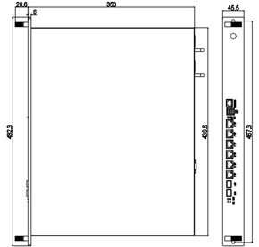 NSP-1961-2F Network Firewall Hardware 1U 6LAN IPC 6 Intel Giga LAN Optional 2 Giga SFP