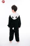 100% Polyester Flannel Fleece Fabric Kids Cute Panda Onesie Winter keep warm