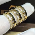 Luxury jewelry Mk Three drill sliding ring material 18k white gold yellow gold