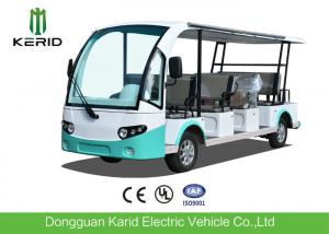 China 4 Wheel Electric Sightseeing Car , 11 Seats Electric Passenger Vehicle With Sun Curtain on sale