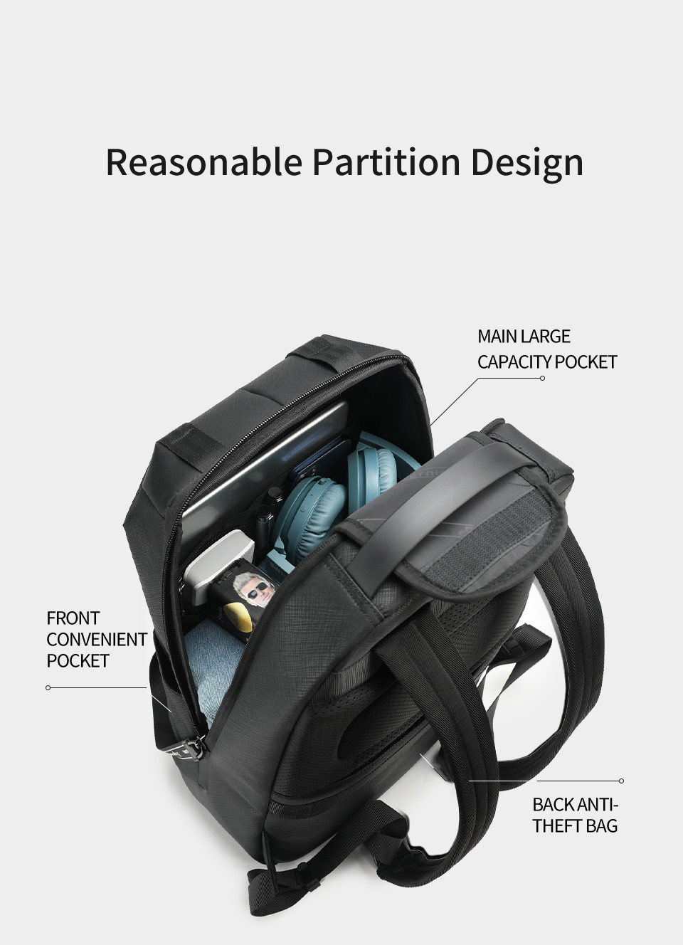 Splashproof Oxford T-B9050 Business Travel Backpacks For Traveling
