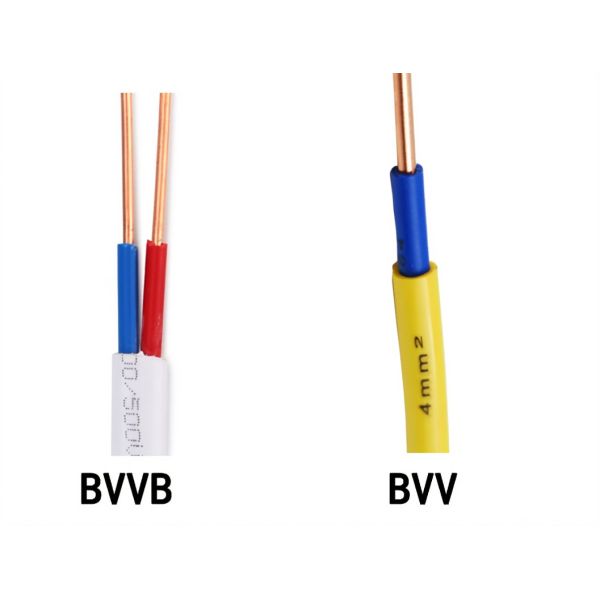 Low Voltage Copper Conductor Solid Core PVC Insulated and Sheathed Parallel Twin Flat Electric Cable