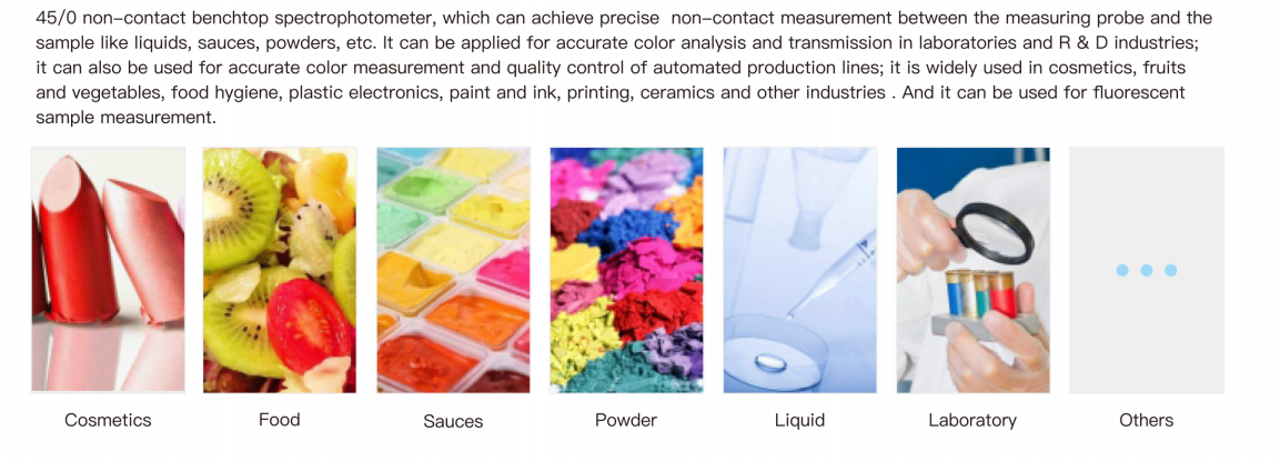 YL4560 Non-Contact Color Spectrophotometer Avoid Cross-Contamination in Liquid & Gel Testing