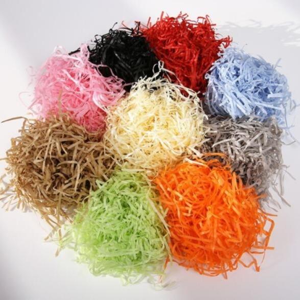 Quality Colorful Shredded Tissue Paper Packaging Raffia Paper Gift Packaging Material for sale
