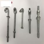 Forged Steel Galvanized Guy Wire Anchor / Thimble Eye Anchor Rod For Power Line