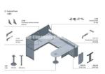 Office Furniture Workstations CD-8821 High quality office workatations