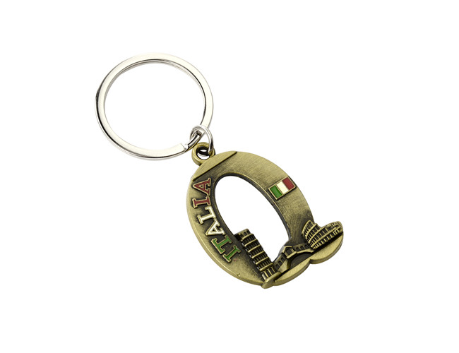 Laser Engraving Letter Key Ring 4mm Thick Souvenir Keychain Metal Ring