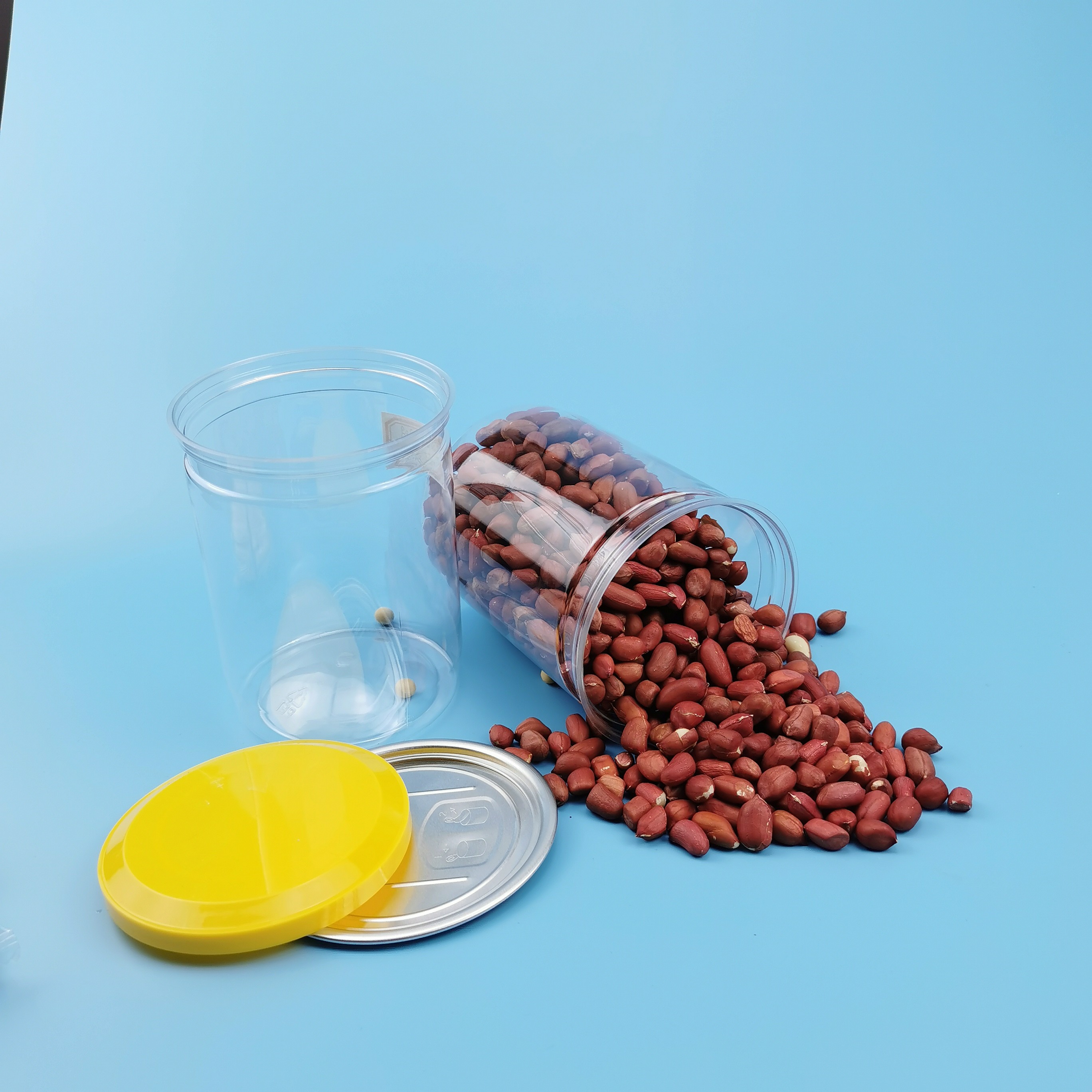 0.5l PET Easy Open Aluminum Seal Plastic Food Jars