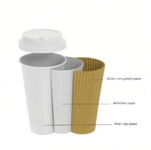 Wholesale Disposable Kraft Ripple Mini Cups 315ml Biodegradable Hot Drink Cups from china suppliers