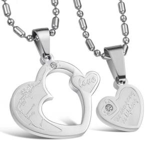 Wholesale New Fashion Tagor Jewelry 316L Stainless Steel couple Pendant Necklace TYGN215 from china suppliers
