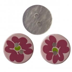 Wholesale Colorful Flowers Silk Printed Fancy Plastic Buttons With 2 Hole In 26L For Garment Accessories from china suppliers
