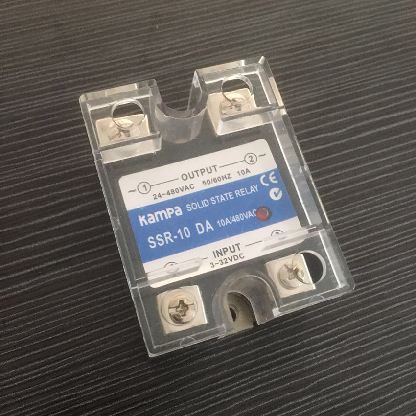 Single Phase SSR Relay 10A Relay 3-32VDC High Quality SSR-10DA 10A DC to AC 380V AC Solid State Relay (SSR-DA)