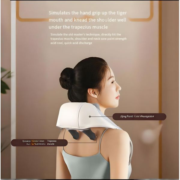 Adjustable Electric Neck And Shoulder Massager Pain Relief Heating Therapy Massager