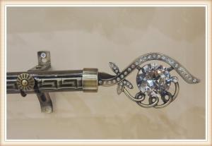 Wholesale Classical delicate crystal zinc alloy curtain rod finials for home decoration from china suppliers