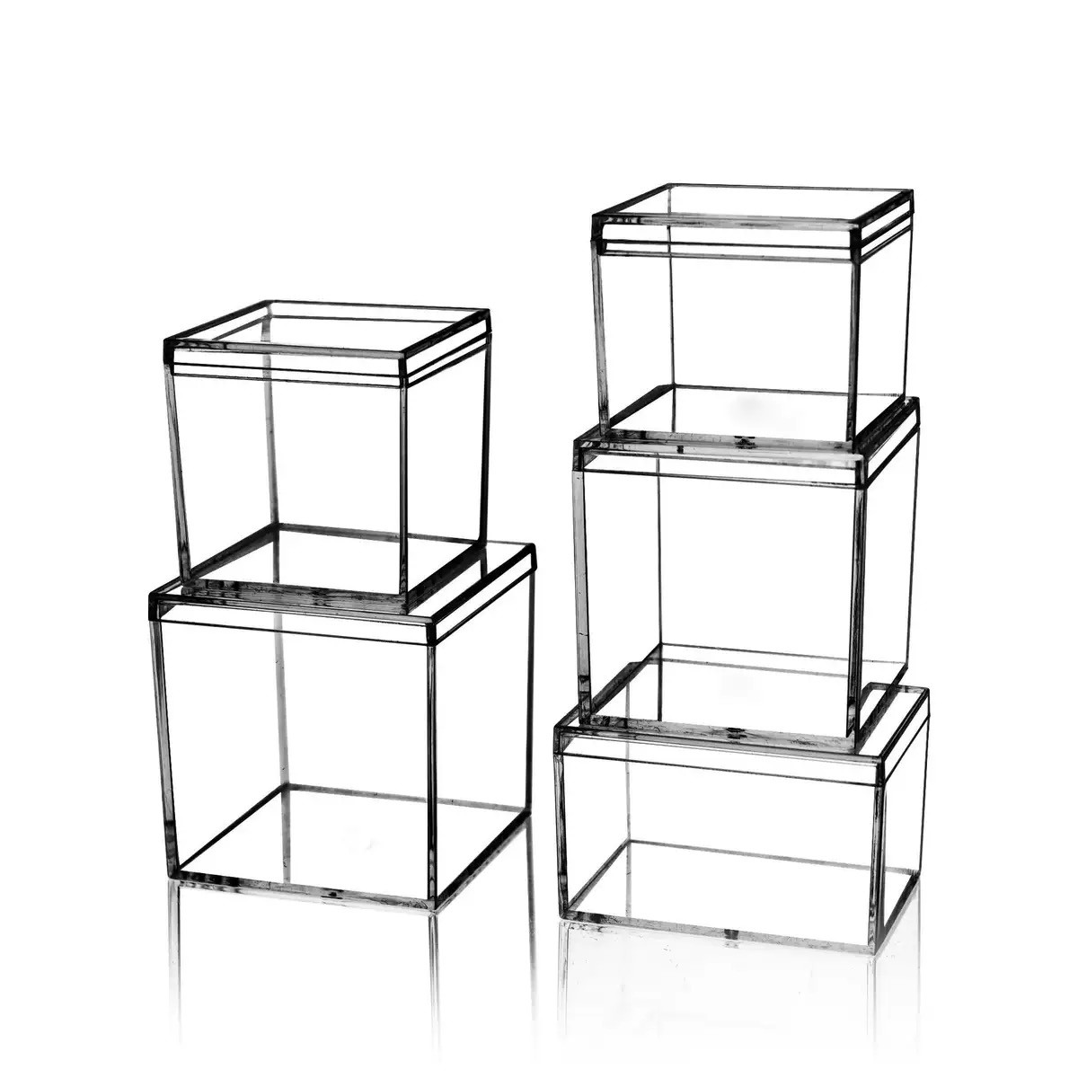 Custom Size Rectangle Clear Plastic Box Transparent Acrylic Box with Lid