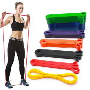 Wholesale 64mm Workout Pure Latex Loop Resistance Bands Set 2080mm For Gym Fitness from china suppliers