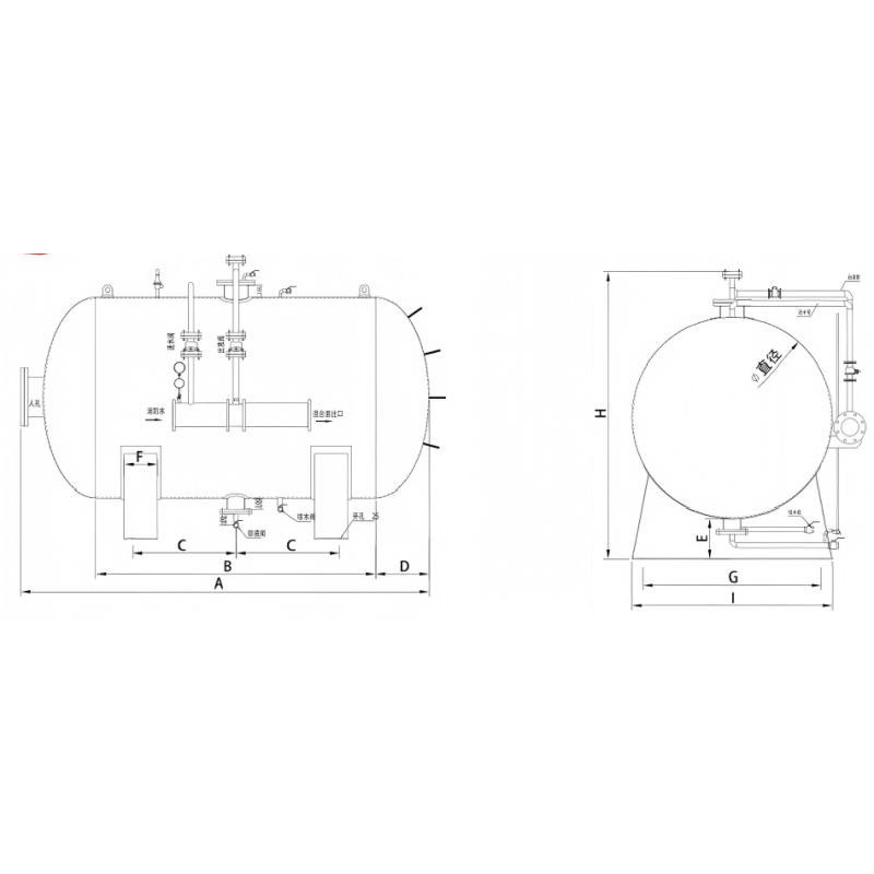 Low Pressure Loss Foam Bladder Tank for AFFF and Fluoroprotein Fire Fighting Foam