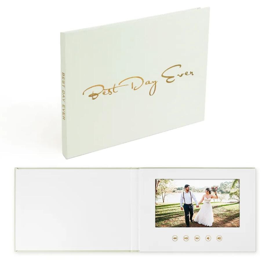 Digital photo album with video player we do wedding video book video album book