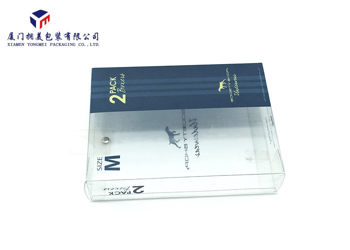 Hang Hook On Box Top Men Underwear Hard Plastic Box Packaging PET Plastic Box
