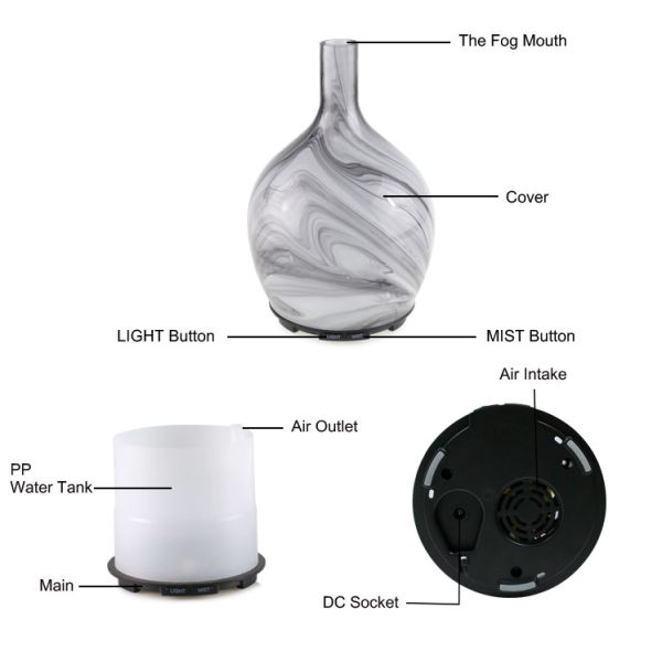 ODM 6-8Hours Air Purifier Oil Diffuser , 200ml Scented Oil Diffuser Electric