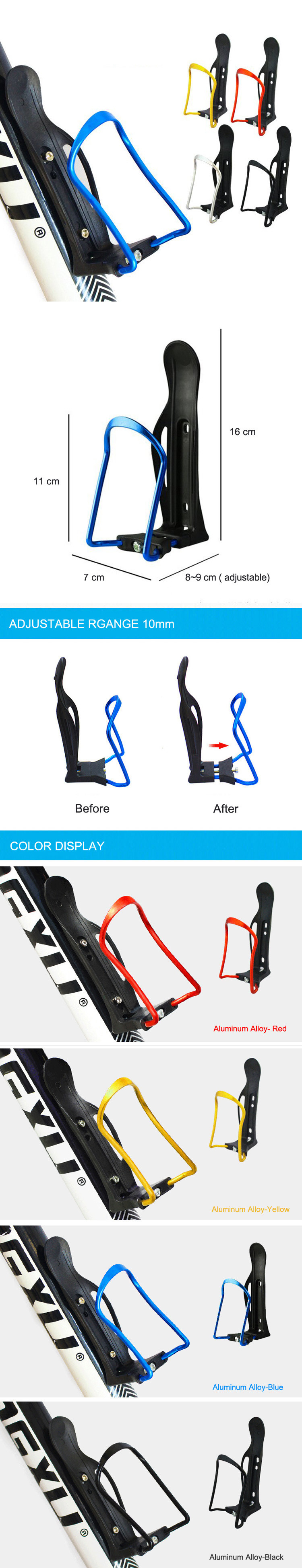 Alloy Aluminum Bike Basket Water Bottle Holder Cycling Rear Saddle Mount Holder Bracket