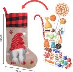 Christmas Stockings Unique 3D Gnomes Stockings Santa Claus Fireplace Hanging