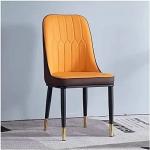 Italian Style Colorful Upholstered Parsons Chairs PU Leather For Home Restaurant