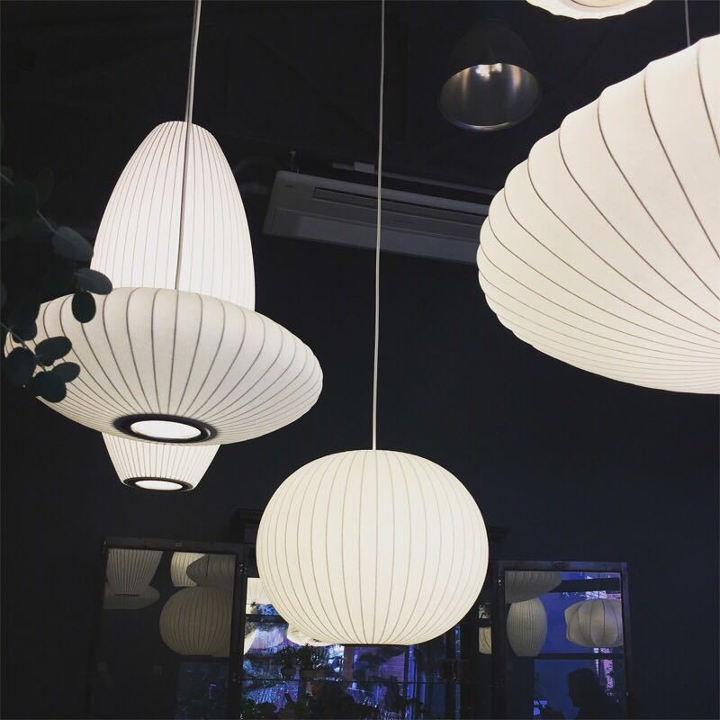Custom Nordic Minimalist Suspension Lighting E27 Bulb LED Hanging Light Silk Pendant Lights Modern Pendant Light