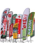 Aluminum Advertising Beach Flag Banner / Custom Made Flags And Banners