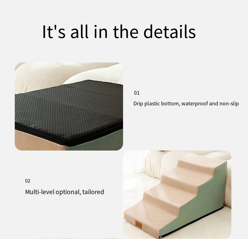 Dog Pet Stairs Non-Slip Climb Ramp Disassembled And Washed Elderly Dog Staircase