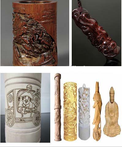 DSP Cylinder Engraving Machine , Tool Dia6mm Cnc Router Machine