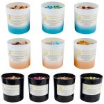 Birthdays Weddings Glass Jar Scented Soy Wax Candles With Healing Crystal